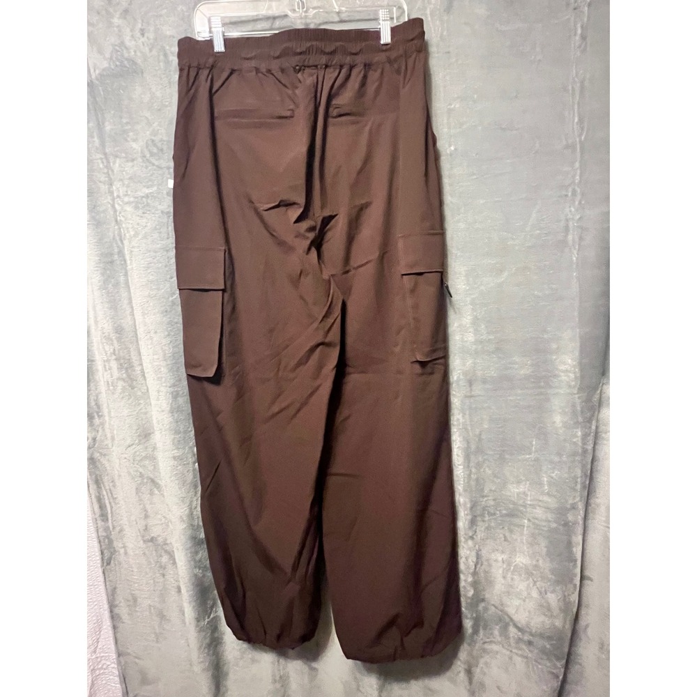 Fabletics XL Brown Cargo Pants Wide Leg Elastic Waist Drawstring Womens - Picture 4 of 8